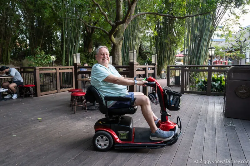 Sitting on a ECV Scooter