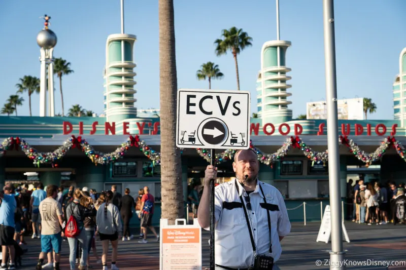 ECVs sign outside Hollywood Studios