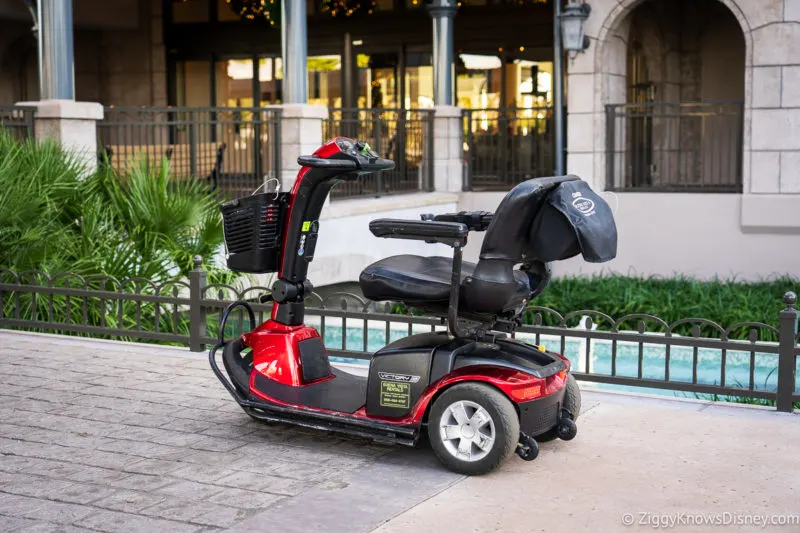 Scooter sitting outside the Disney Riviera Resort