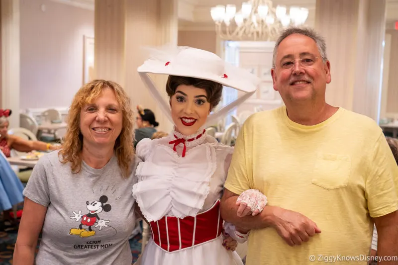 Mary Poppins with guests at 1900 Park Fare Grand Floridian Resort