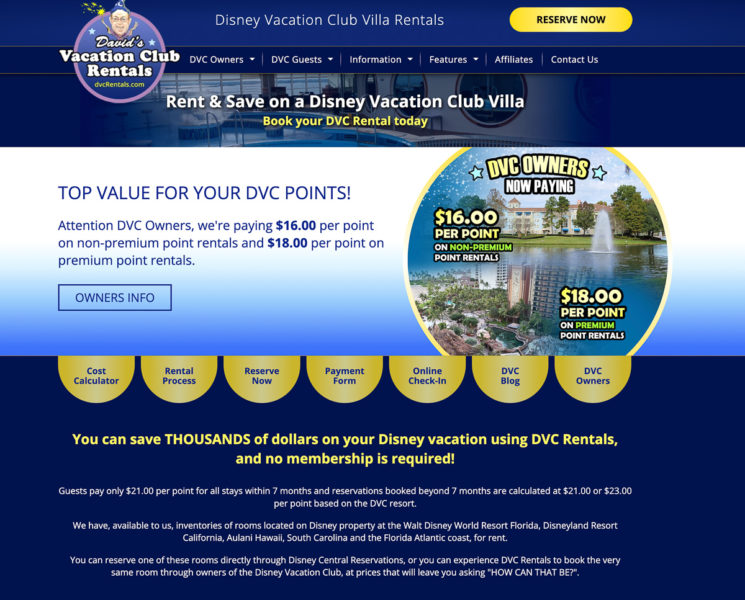 David's DVC Rentals buying points from DVC Owners