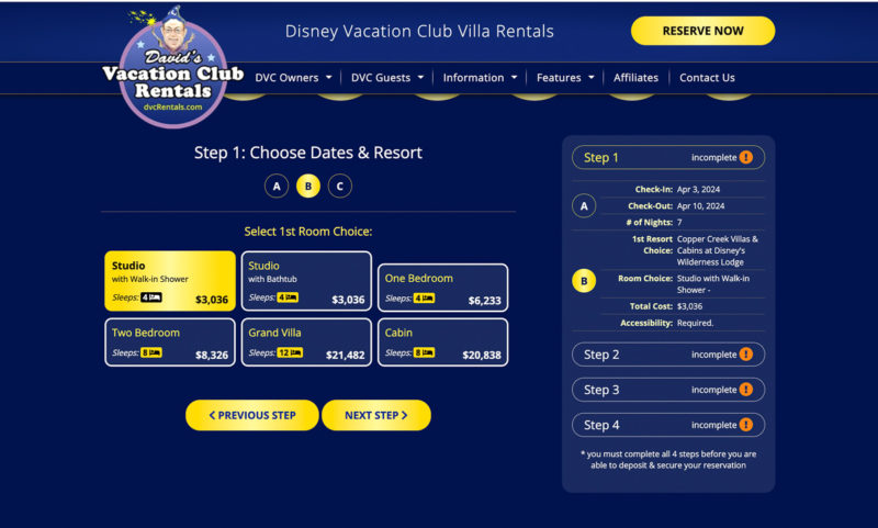 figuring out the cost DVC rental