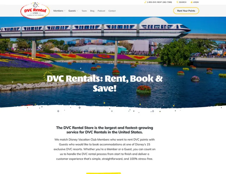 DVC Rental Store homepage