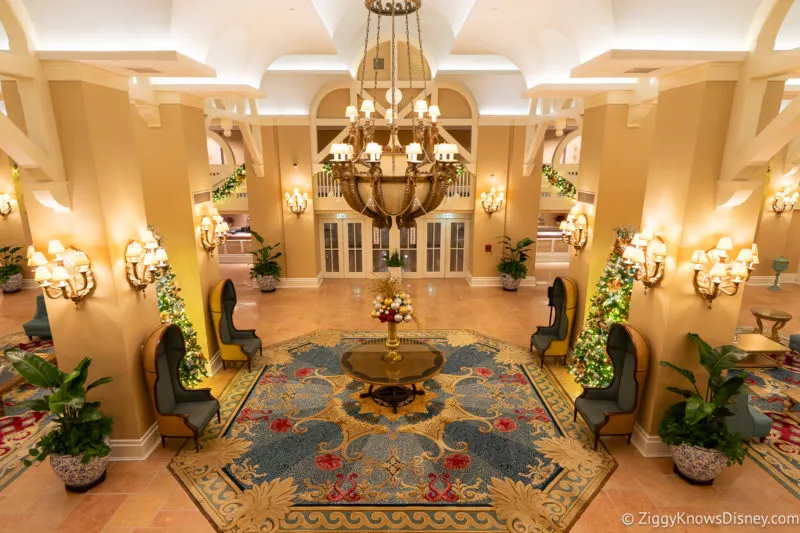 Disney's Beach Club Resort Lobby at Christmas