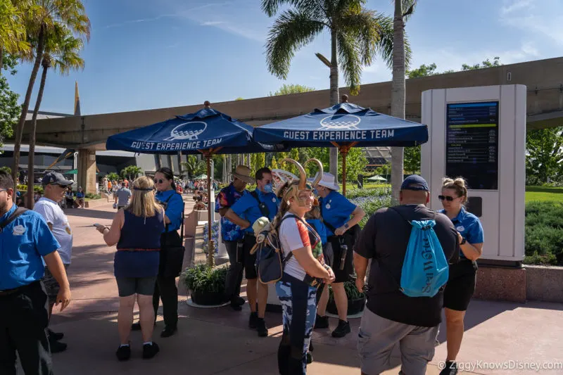 making Disney Disability Pass reservations Guest Experience team blue umbrellas