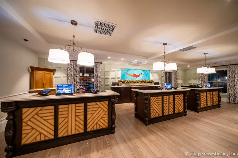 Disney's Caribbean Beach Resort front desk check in