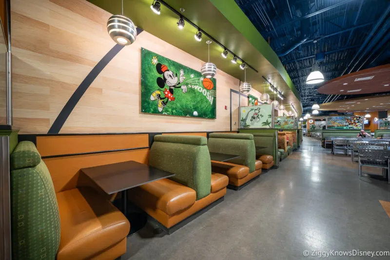 Disney's All-Star Resort Food Court tables