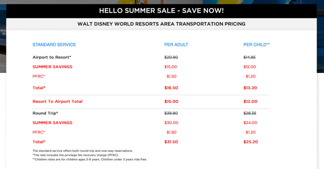 Mears Connect Driven by Sunshine Shuttle to Disney World Prices