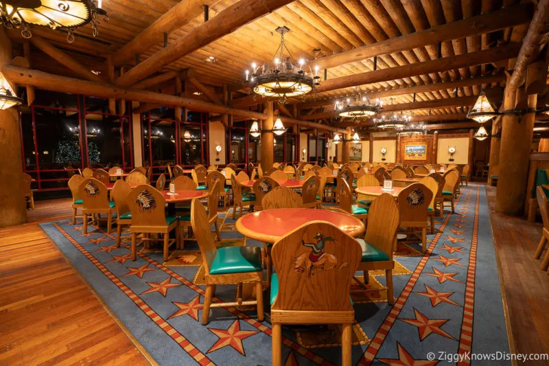 dining room at Whispering Canyon Wilderness Lodge