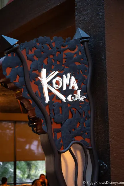 Kona Cafe Sign Polynesian Resort