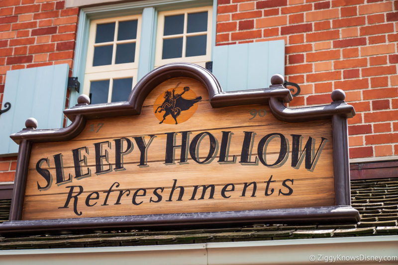 Sleepy Hollow Refreshments sign Magic Kingdom