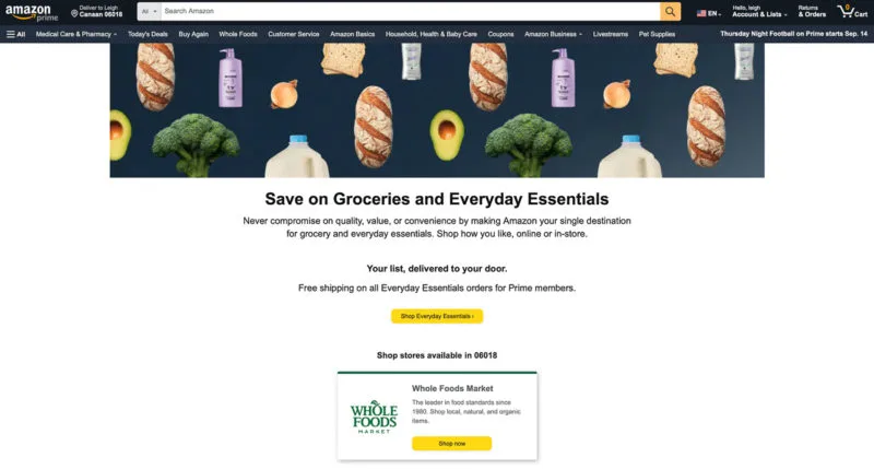 Amazon Fresh Grocery Delivery