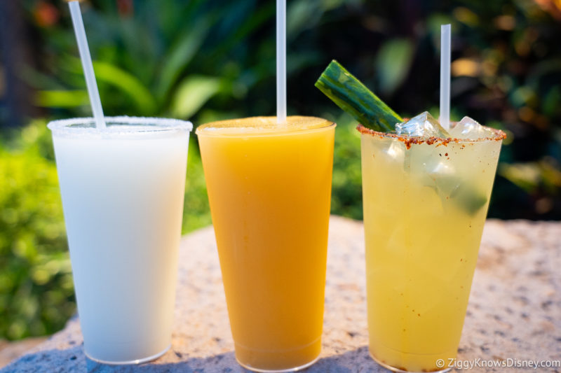 row of Margaritas in Mexico Pavilion EPCOT