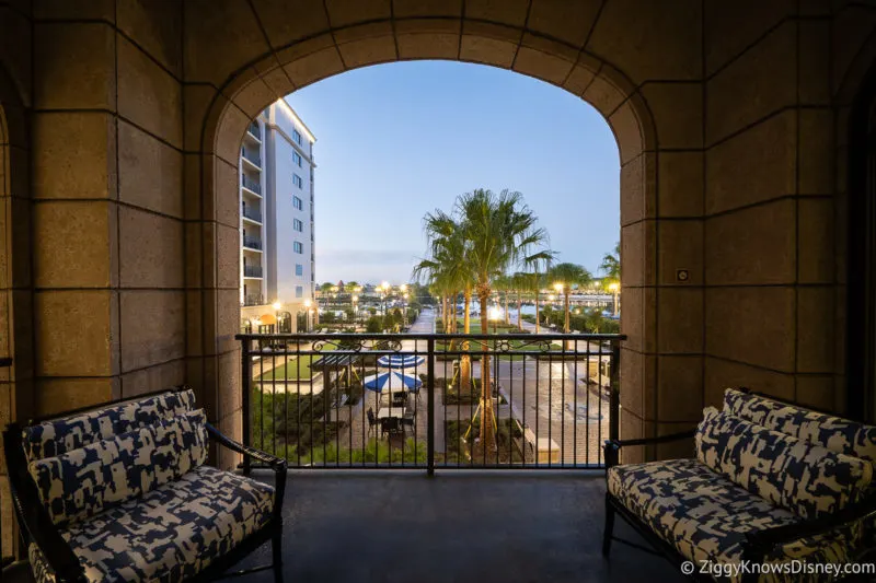 Looking through a window outside at Disney's Riviera Resort