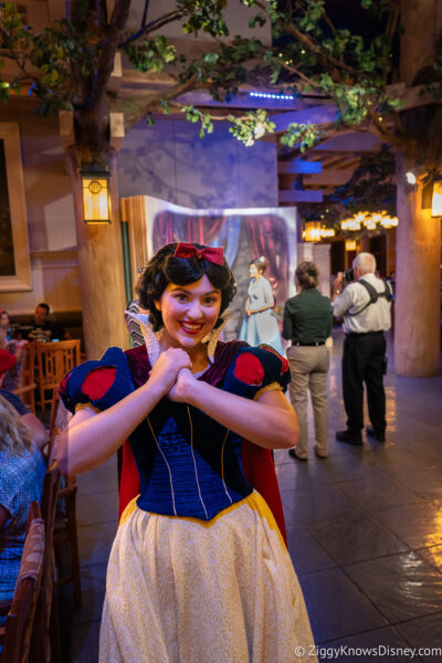 Snow White character meet at Story Book Dining at Artist Point