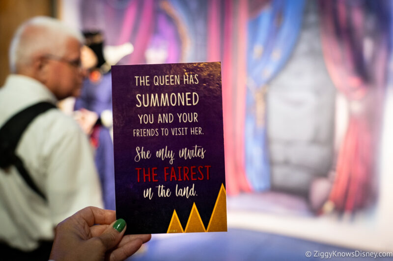 The Queen as summoned you character meet at Story Book Dining at Artist Point