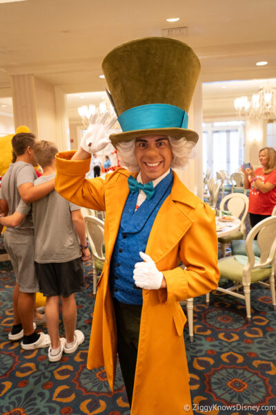 The Mad Hatter character at 1900 Park Fare
