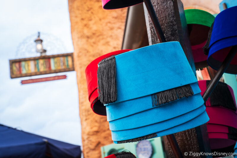 Hats on a pole Morocco pavilion EPCOT