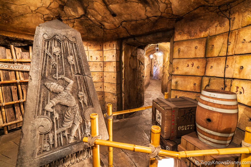 walking through the ride queue Indiana Jones Adventure Disneyland