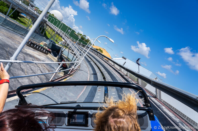 riding Test Track in EPCOT