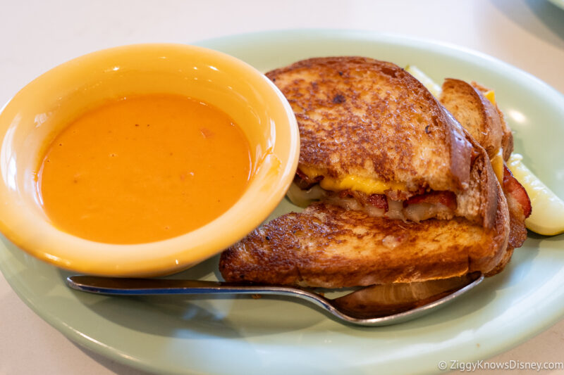 grilled cheese and tomato soup Beaches & Cream Beach Club