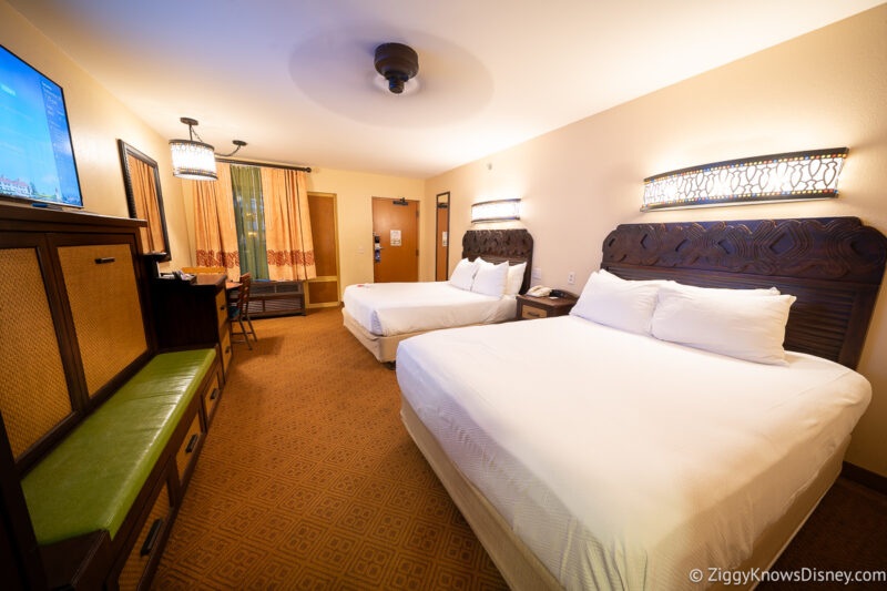 guest room at Disney's Caribbean Beach Resort