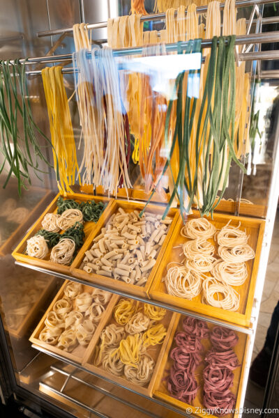 pasta hanging at Topolino's Terrace Riviera Resort