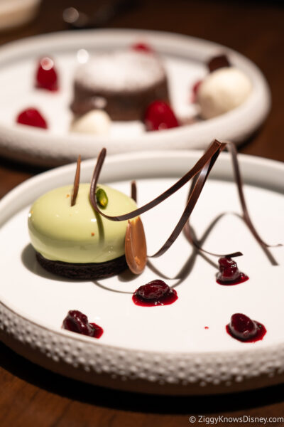 pistachio dessert at Topolino's Terrace Riviera Resort