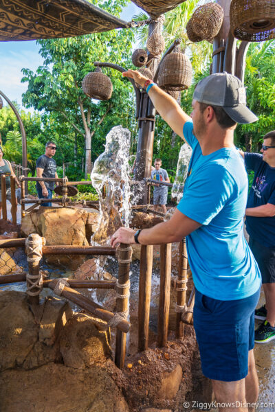 playing with water at Moana Journey of Water EPCOT