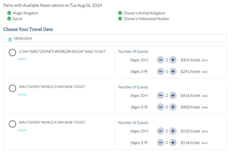 Get Away Today Disney World Tickets