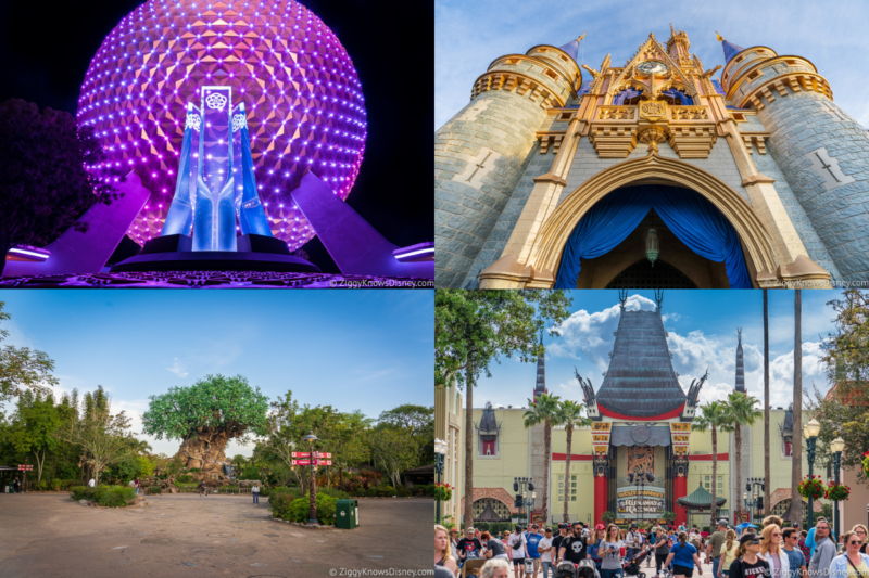 4 Disney World Theme Parks
