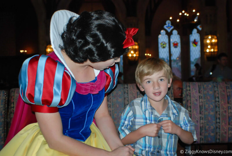 little kid at Cinderella's Royal Table