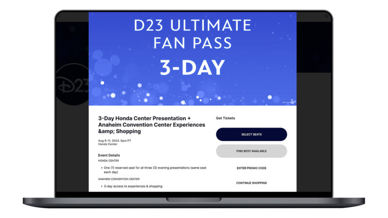 D23 Disney Fan Event 3-Day Fan Pass