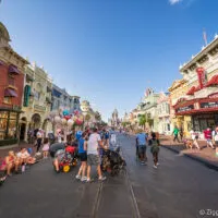 walking down Main Street USA Magic Kingdom Disney World