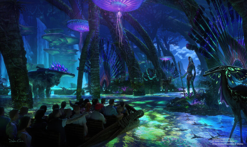 Avatar boat ride concept art Disney California Adventure