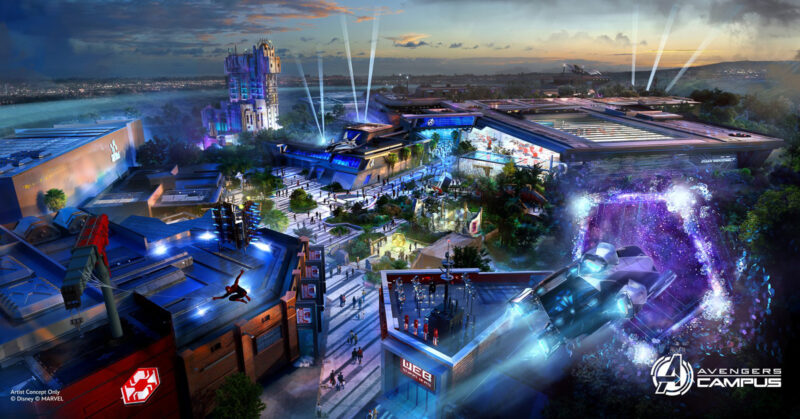 New Avengers Campus expansion concept art Disney California Adventure