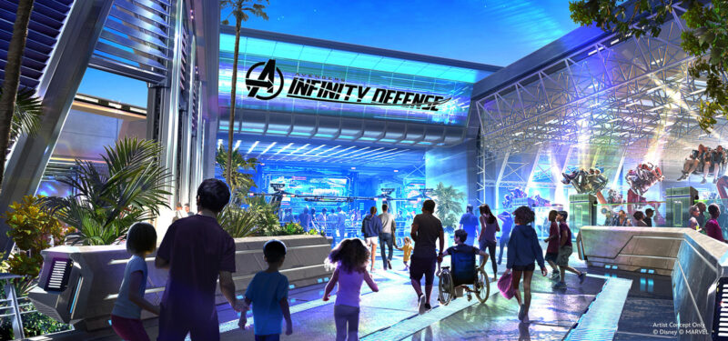 Avengers Infinity Defense concept art Disney California Adventure