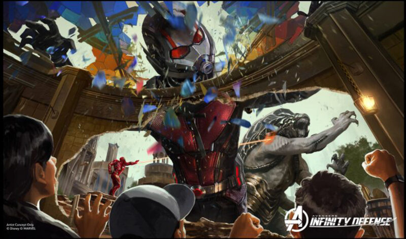 Avengers Infinity Defense concept art Disney California Adventure