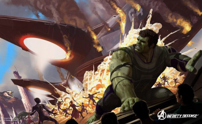 Avengers Infinity Defense concept art Disney California Adventure