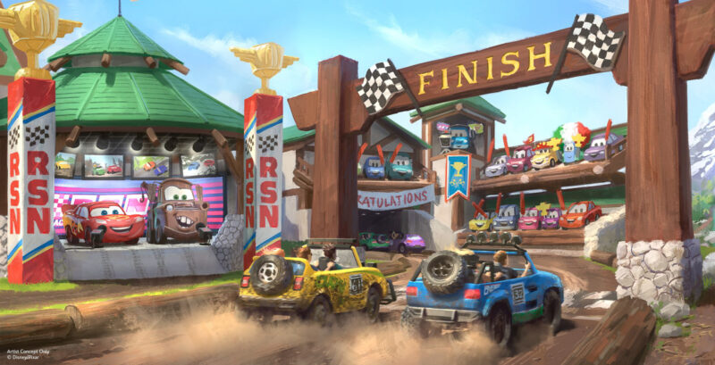 Cars Land kids ride concept art Magic Kingdom