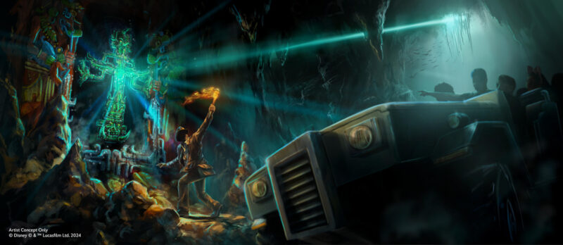 New Indiana Jones ride concept art for Tropical Americas land Animal Kingdom