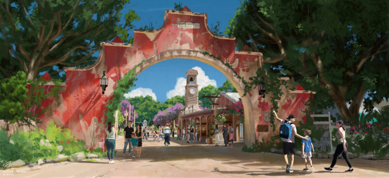 concept art for Tropical Americas land entrance Animal Kingdom