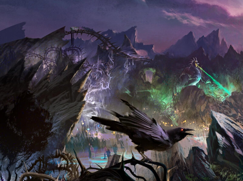 Villains Land roller coaster concept art Magic Kingdom