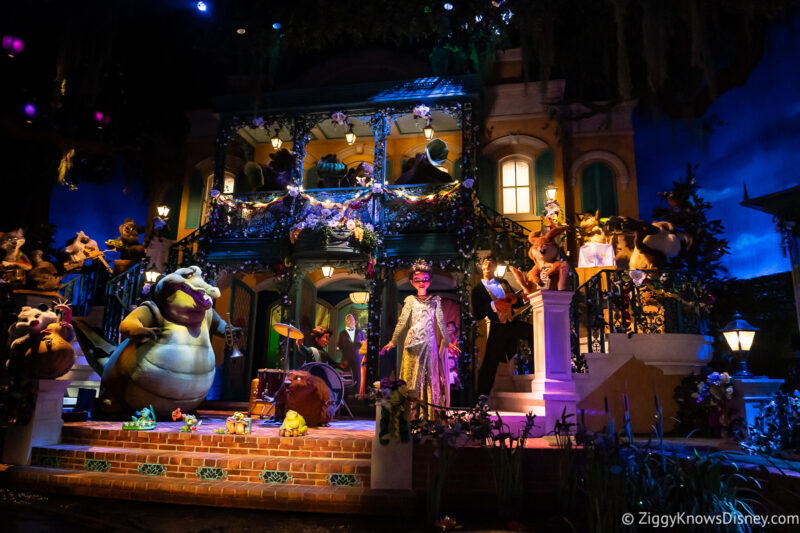 animatronics in final scene Tiana's Bayou Adventure Magic Kingdom