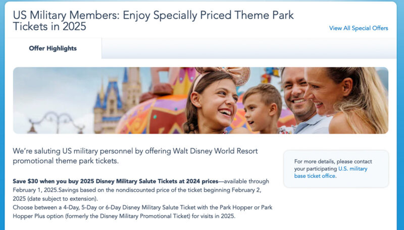 Disney World Military Tickets