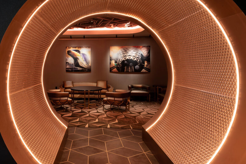 GEO-82 Spaceship Earth lounge EPCOT interior entrance
