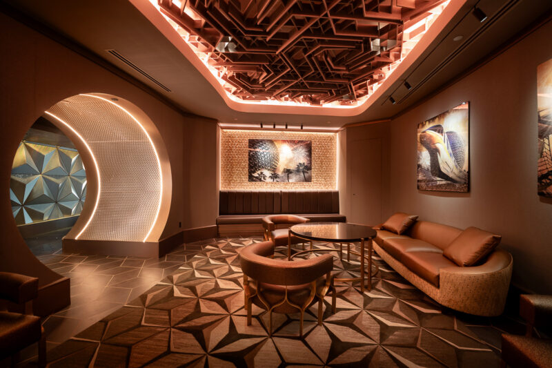 GEO-82 Spaceship Earth lounge EPCOT interior entrance