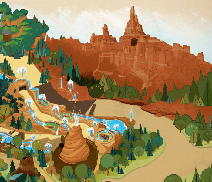 Piston Peak Cars Land Magic Kingdom concept art