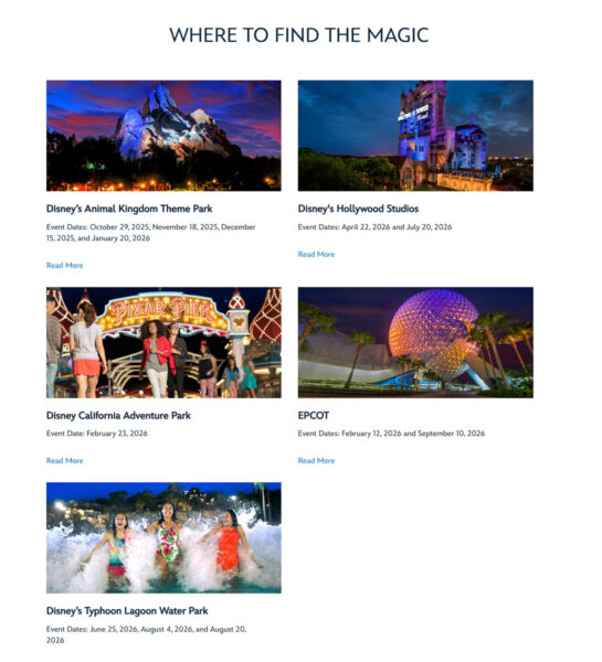 dates for Moonlight Magic events