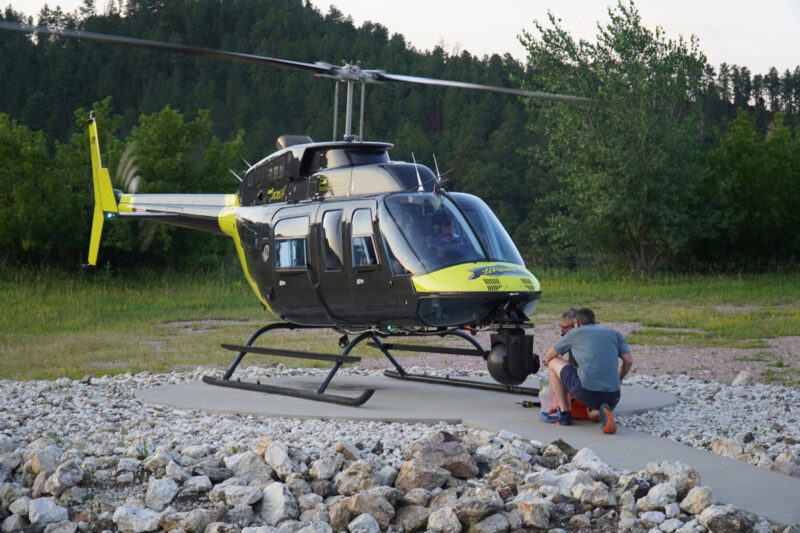 Soarin' Across America helicopter for filming